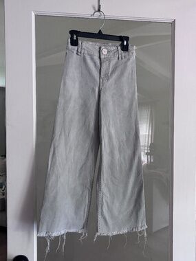 Zara Girls Wide Leg Cropped Jeans-Size 9